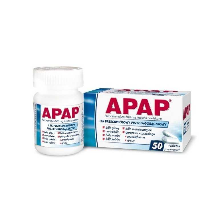 Apap 0,5 g 50 tabletek