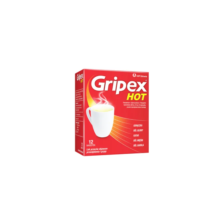 Gripex Hot 12 saszetek o smaku cytrynowym