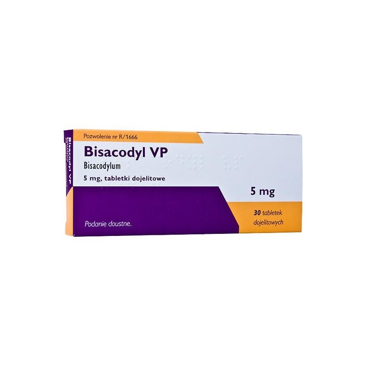 Bisacodyl 5 mg tabletki dojelitowe 30 szt
