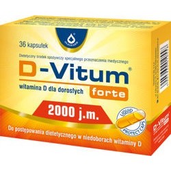 D-Vitum Forte 2000 j.m. dla dorosłych 36 kapsułek