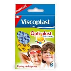 VISCOPLAST OPTI-PLAST JUNIOR Plastry hipoalergiczne okulistyczne 62x50mm dekorowane 10 sztuk