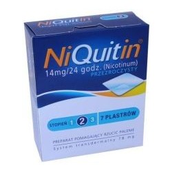Niquitin przezroczyste plastry 14mg/24h 7sztuk