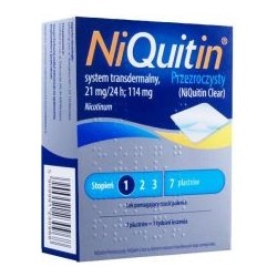 Niquitin przezroczyste plastry 21mg/24h x 7sztuk