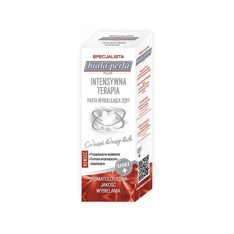 BIAŁA PERŁA Plus Intensywna Terapia Pasta wybielajaca zęby 75 ml BIAŁA PERŁA Plus Intensywna Terapia Pasta wybielajaca zęby 75 ml