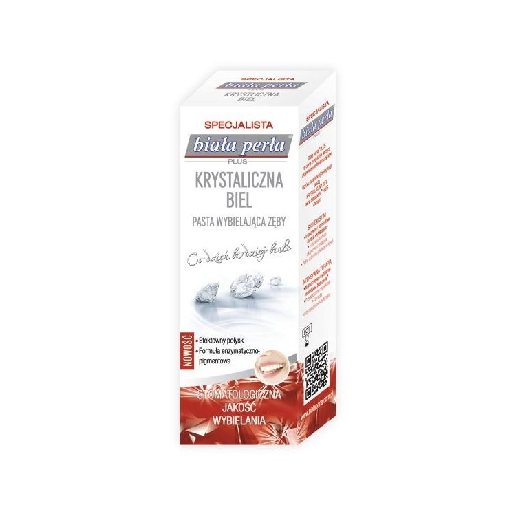 BIAŁA PERŁA Plus Krystaliczna Biel wybielająca pasta do zębów 75 ml BIAŁA PERŁA Plus Krystaliczna Biel wybielająca pasta do zębów 75 ml