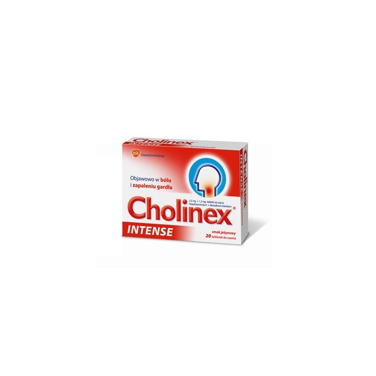 Cholinex Intense o smaku jeżynowym 20 tabletek do ssania