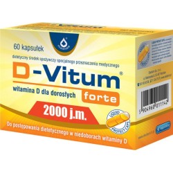 D-Vitum Forte 2000 j.m. dla dorosłych 60 kapsułek