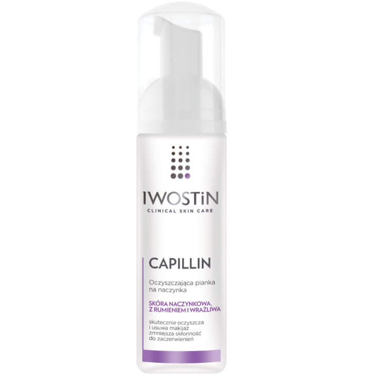 IWOSTIN CAPILLIN Oczyszczająca pianka do skóry naczynkowej 165ml