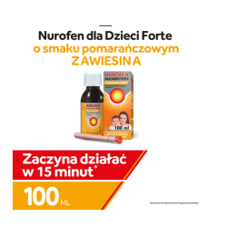 NUROFEN Forte dla dzieci zawiesina o smaku pomarańczowym 100ml (od 3. miesiąca życia)