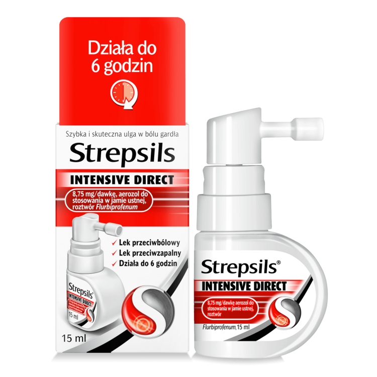 Strepsils Intensive Direct aerozol do stosowania w jamie ustnej 15 ml