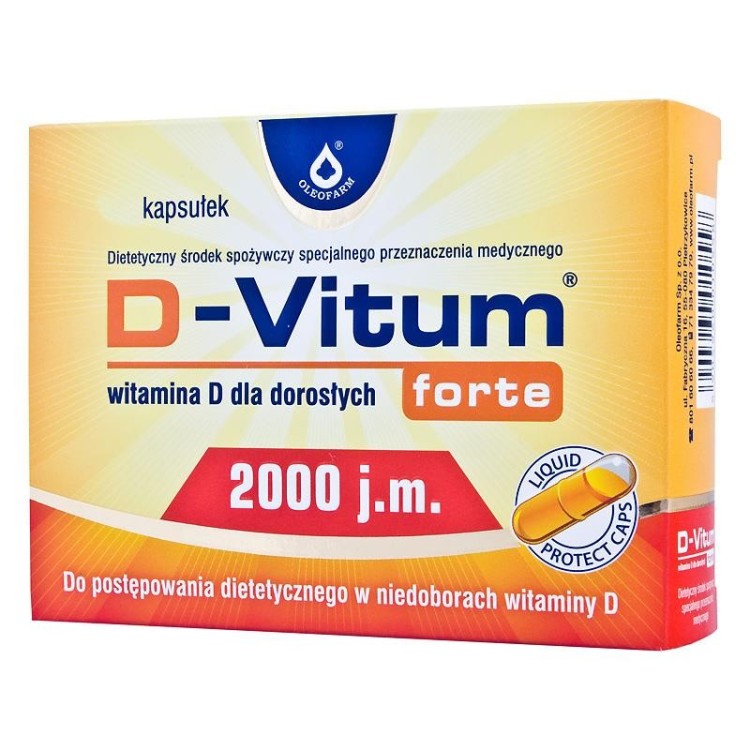 D-Vitum Forte 2000 j.m. dla dorosłych 120 kapsułek