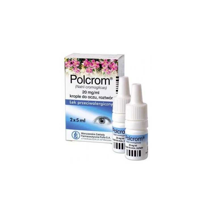 Polcrom 2% krople do oczu 2x5ml