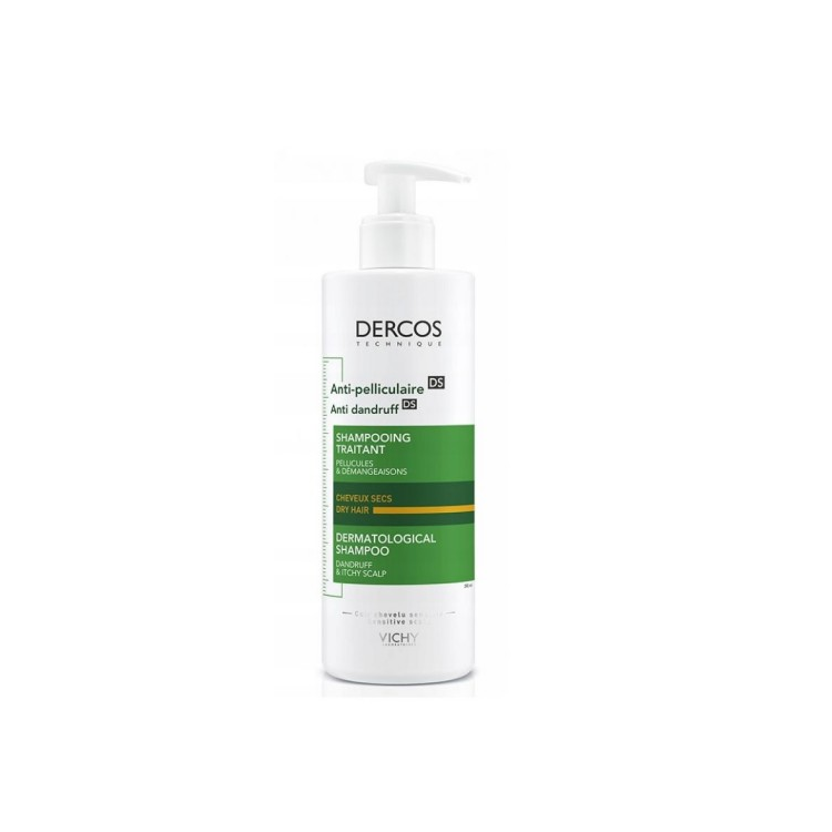 VICHY Dercos Szampon przeciwłupieżowy do włosów suchych 390 ml+ VICHY Dercos Szampon przeciwłupieżowy do włosów tłustych 50ml