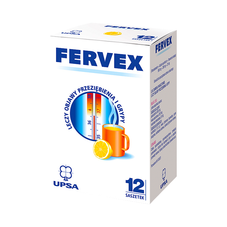 Fervex o smaku cytrynowym 12 saszetek