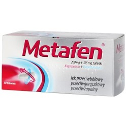 Metafen 0,2g+0,325g (ibuprofen + paracetamol) 50 tabletek
