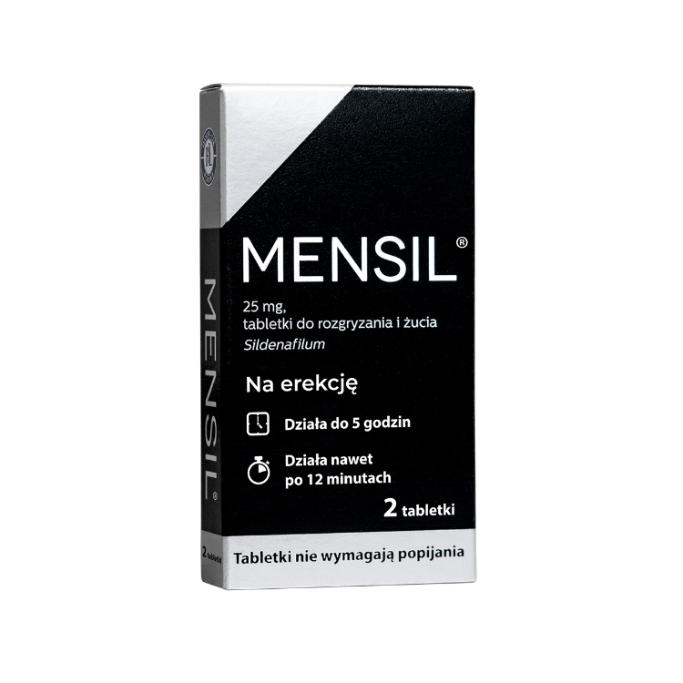 Mensil 25 mg 2 tabletki do rozgryzania i żucia