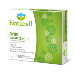 NATURELL CYNK organiczny + witamina C 60 tabletek do ssania