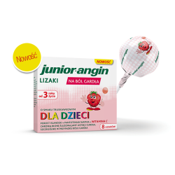 Junior-angin lizaki na ból gardła dla dzieci 8 sztuk