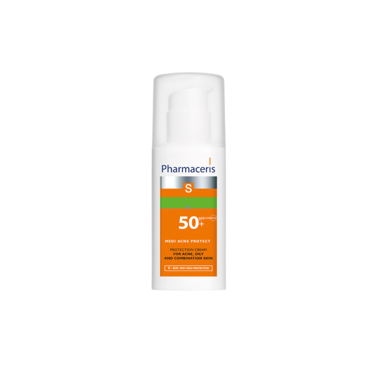 PHARMACERIS S KREM OCHRONNY SPF 50+ dla skóry trądzikowej, tłustej oraz mieszanej MEDI ACNE PROTECT 50ml