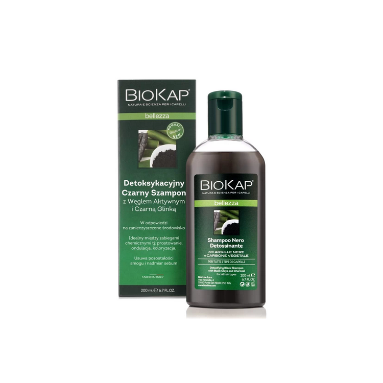 BIOKAP Bellezza Czarny Szampon Detoksykacyjny 200ml