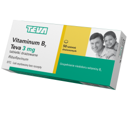 Vitamina B2 - 3mg 50 drażetek