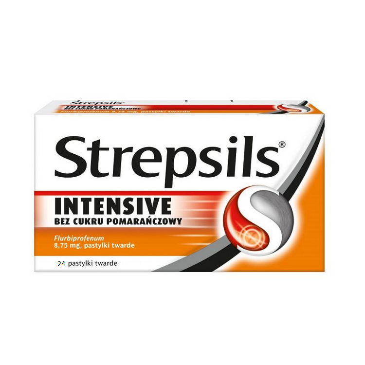 Strepsils Intensive bez cukru pomarańczowy 24 pastylki