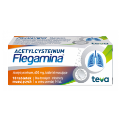 Acetylcysteinum Flegamina 600 mg 10 tabletek musujących