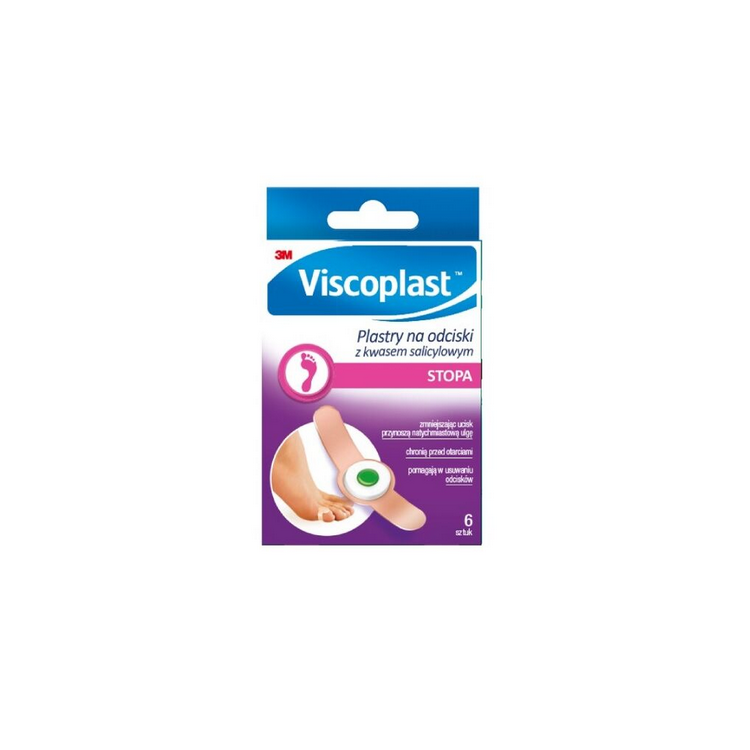 Viscoplast plastry na odciski z kwasem salicylowym STOPA 6 sztuk