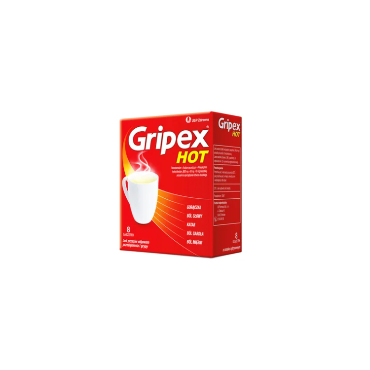Gripex Hot 8 saszetek o smaku cytrynowym