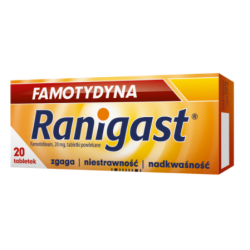 Famotydyna Ranigast 20 mg 20 tabletek