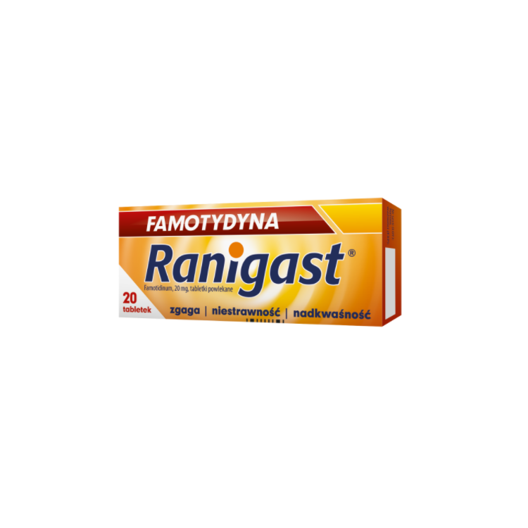 Famotydyna Ranigast 20 mg 20 tabletek