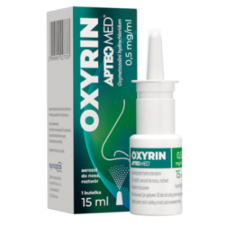 Oxyrin APTEO MED 0,5 mg/ml aerozol do nosa, roztwór 15 ml