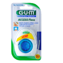 GUM Access Floss 3200 Nić do implantów, mostów oraz koron 50 odcinków