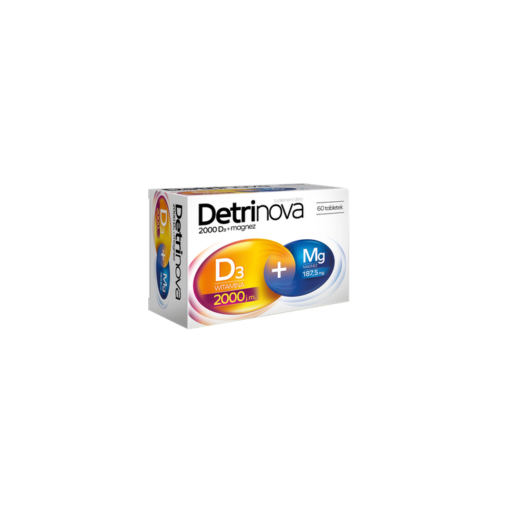 Detrinova 2000 D3 + magnez 60 tabletek