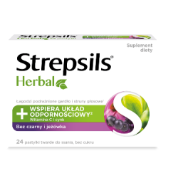 Strepsils Herbal czarny bez i jeżówka 24 pastylki