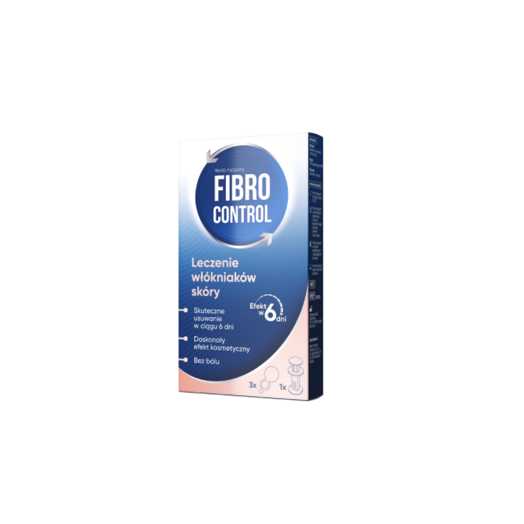 Fibrocontrol Leczenie włókniaków skóry zestaw (3 plastry i aplikator)