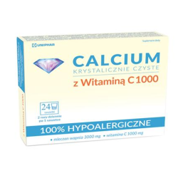 Calcium Krystalicznie z wit. C 1000 mg 24 saszetki