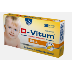 D-Vitum witamina D dla niemowląt 600 j.m. 30 kapsułek twist-off
