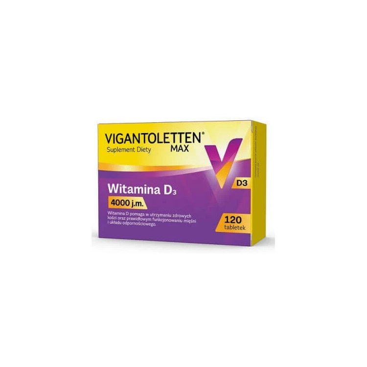 Vigantoletten Max witamina D3 4000j.m. 120 kapsułek