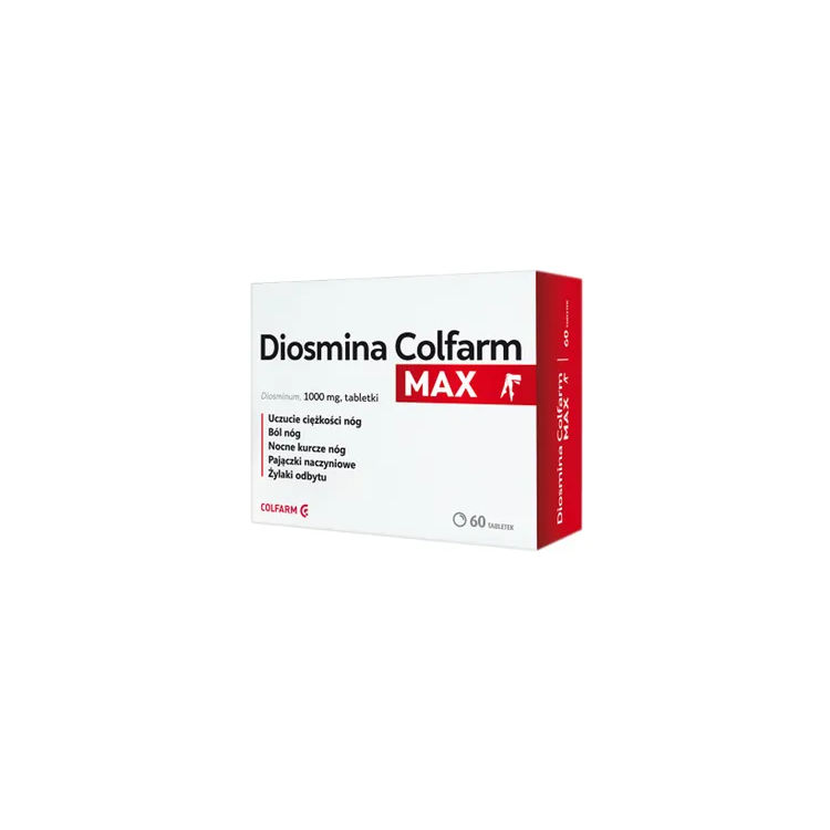 Diosmina Colfarm Max 1000 mg 60 tabletek Diosmina Colfarm Max 1000 mg 60 tabletek