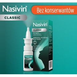 Nasivin classic 0.05% aerozol do nosa dla dorosłych i dzieci w wieku powyżej 6 lat 10ml