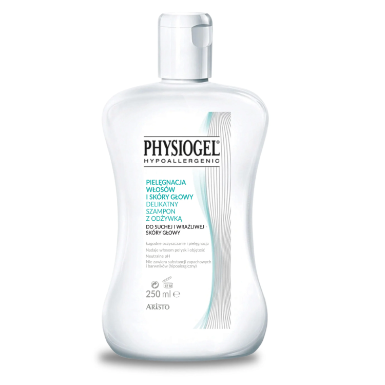 PHYSIOGEL HYPOALLERGENIC Delikatny szampon z odżywką do suchej i wrażliwej skóry głowy 250ml
