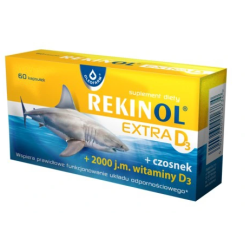 Rekinol Extra D3 olej z wątroby rekina 60 kapsułek