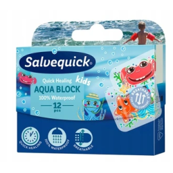 Plastry Salvequick AQUA BLOCK KIDS 12 plastrów