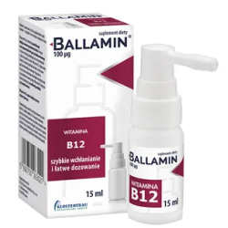 Ballamin witamina B12 spray do stosowania w jamie ustnej 15 ml