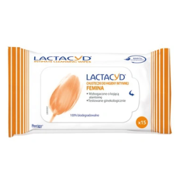 LACTACYD FEMINA Chusteczki do higieny intymnej 15 sztuk