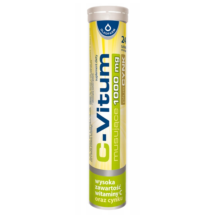 C-Vitum witamina C 1000 mg plus cynk 24 tabletki musujące