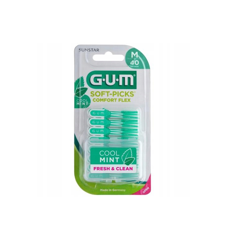 GUM Soft picks Comfort Flex Miętowe M 40szt.
