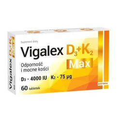 Vigalex D3 + K2 Max odporność i mocne kości 60tab.
