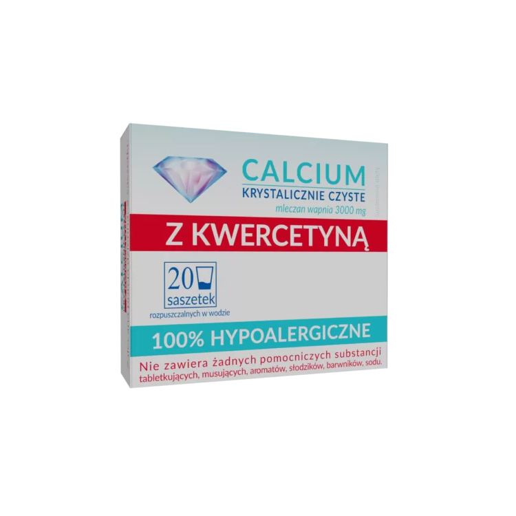 Calcium Krystalicznie Czyste z Kwercetyną 20saszetek